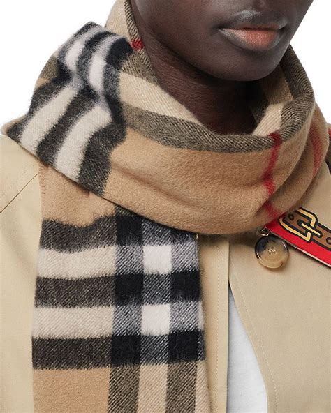 burberry giant check cashmere scarf pink|Burberry cashmere check scarf beige.